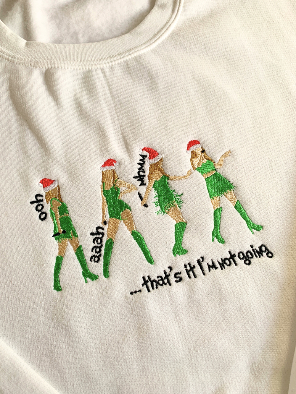 Swiftmas Grinch, Embroidered sweatshirt