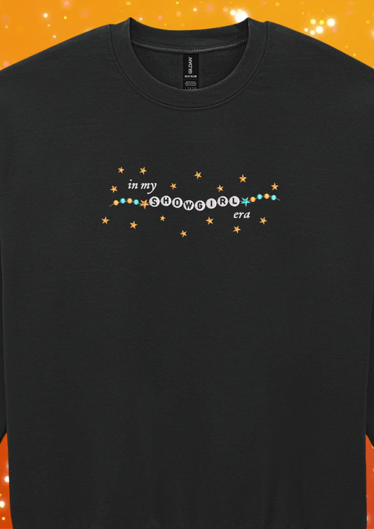 In my showgirl era - friendship bracelet - Embroidered Crewneck Sweatshirt