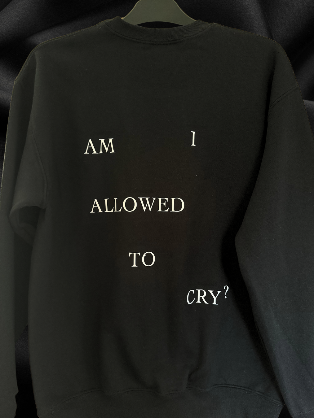 Am I allowed to cry?, The Tortured Poets Department, Vinyl printed, Crewneck Sweatshirt