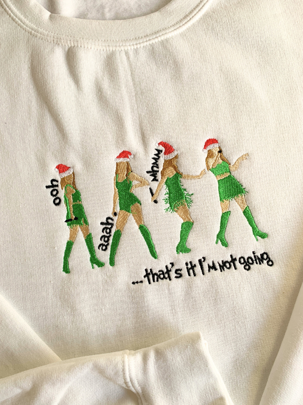 Swiftmas Grinch, Embroidered sweatshirt