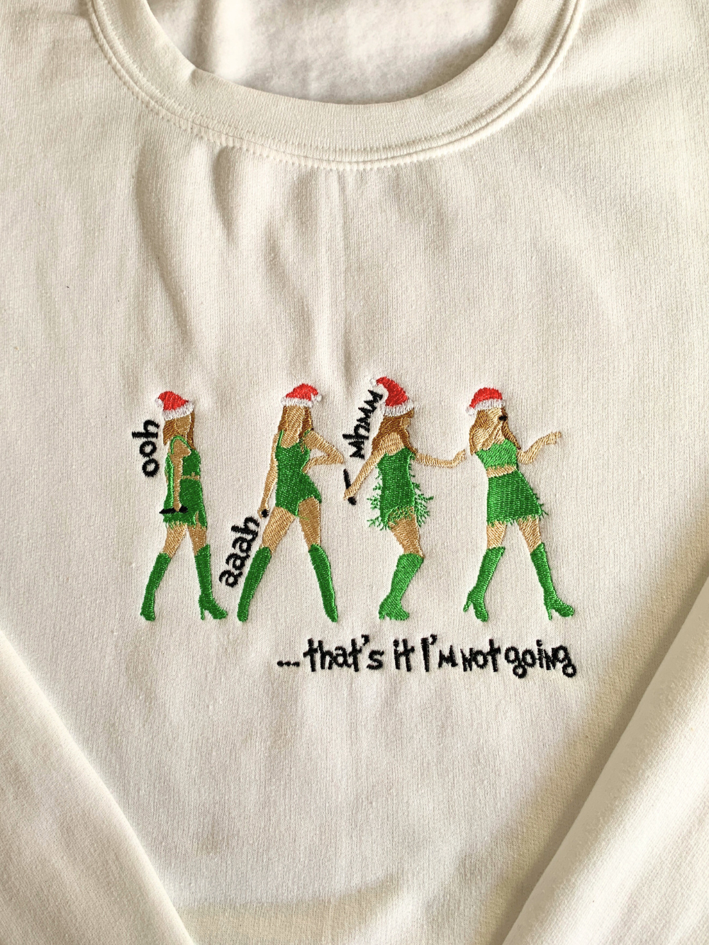 Swiftmas Grinch, Embroidered sweatshirt