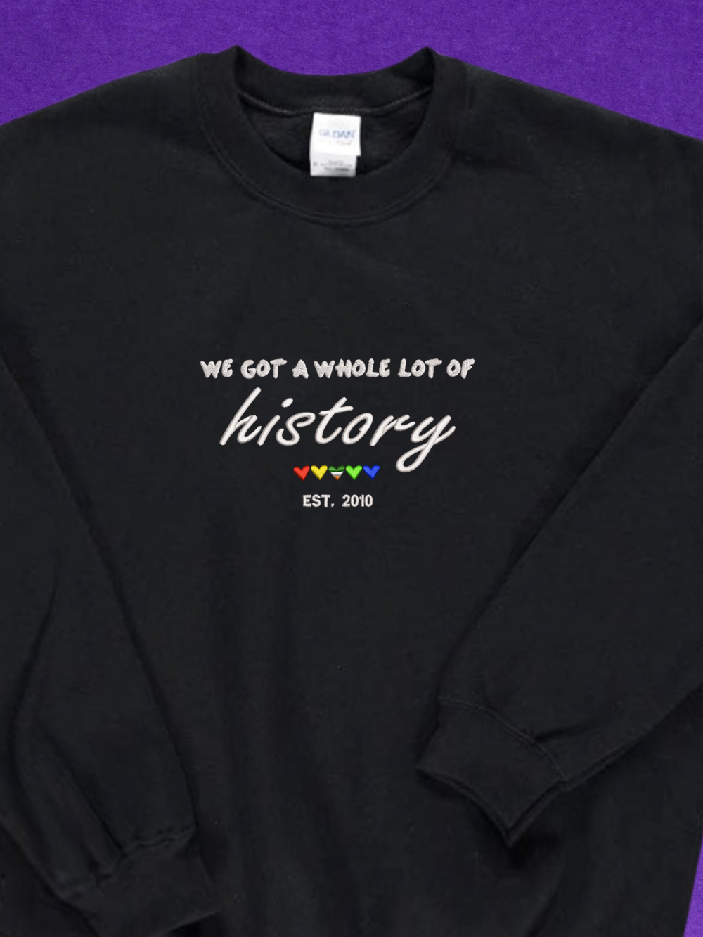 History, One Direction Embroidered Crewneck Sweatshirt