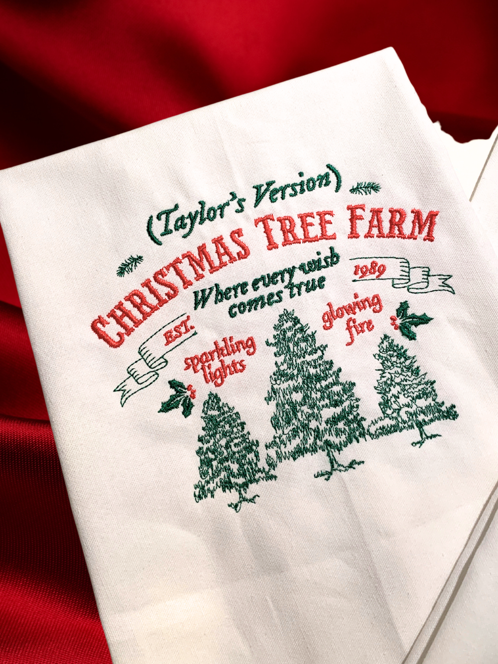 Christmas Tree Farm Tea Towel