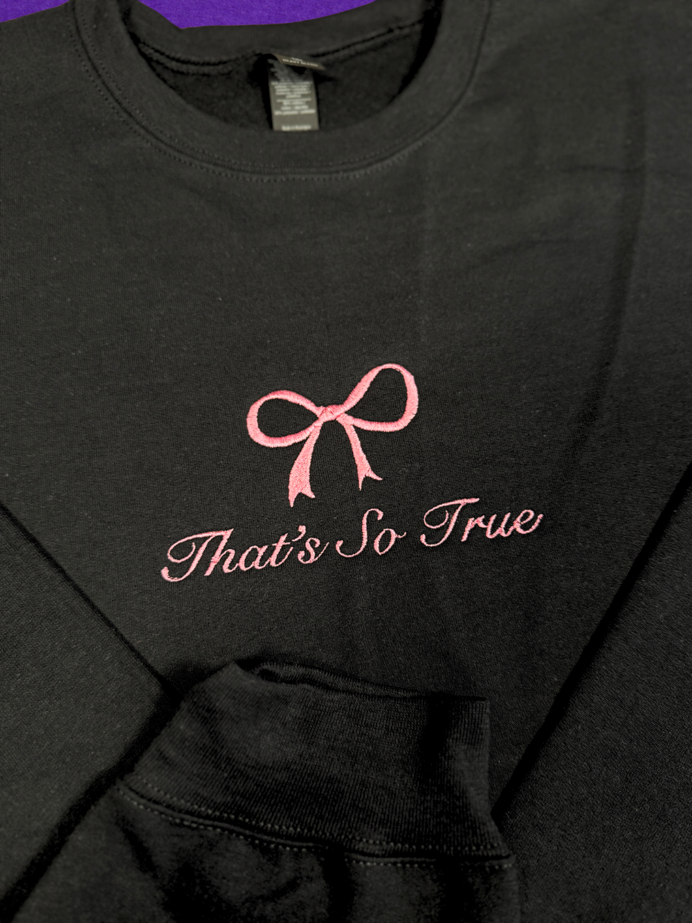 That's So True, Gracie Abrams, embroidered Crewneck Sweatshirt