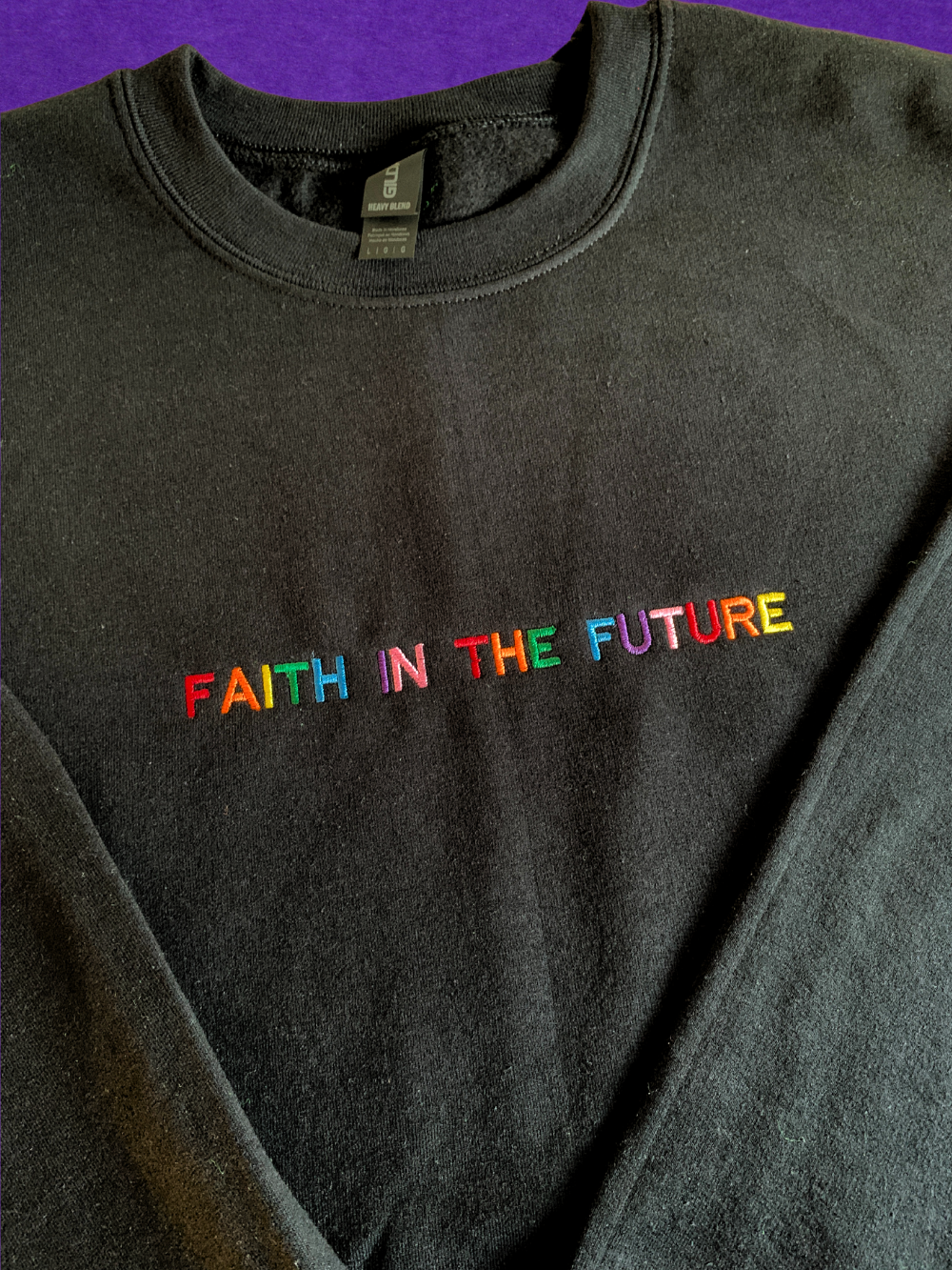 Faith in the future , Louis Tomlinson , Embroidered , Rainbow, Crewneck , Sweatshirt