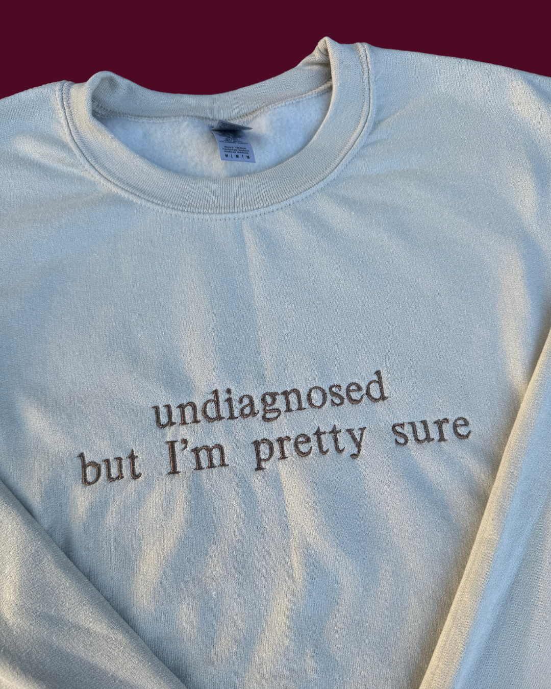 Undiagnosed but I'm pretty sure, Embroidered sweatshirt