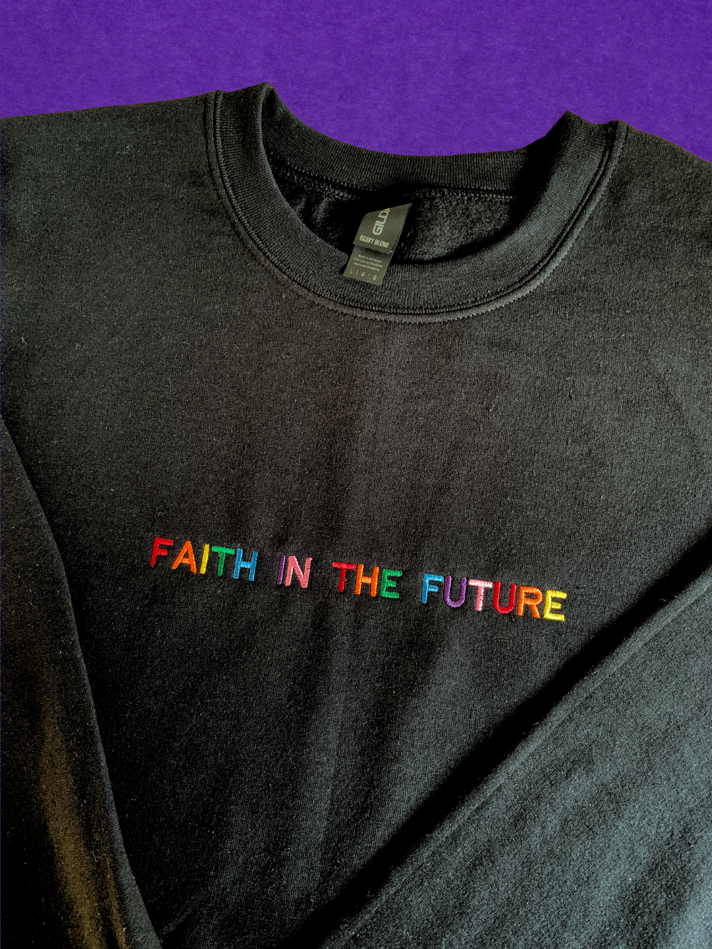 Faith in the future , Louis Tomlinson , Embroidered , Rainbow, Crewneck , Sweatshirt