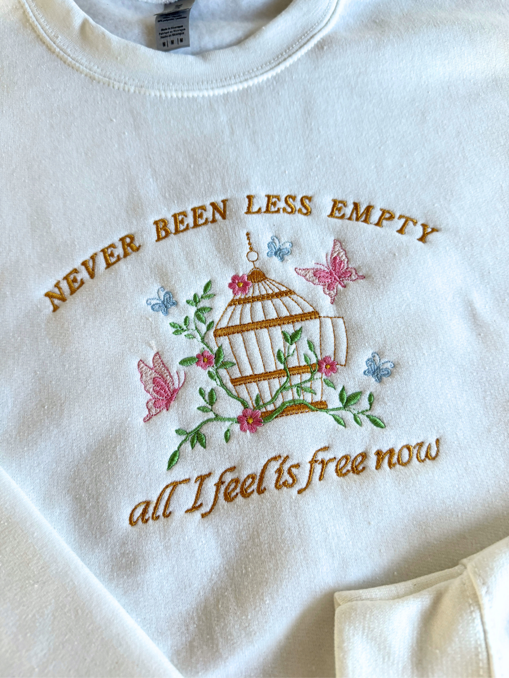 Free now, Gracie Abrams, embroidered Crewneck Sweatshirt