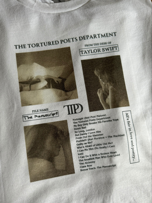 The Tortured Poets Department, sublimated t-shirt