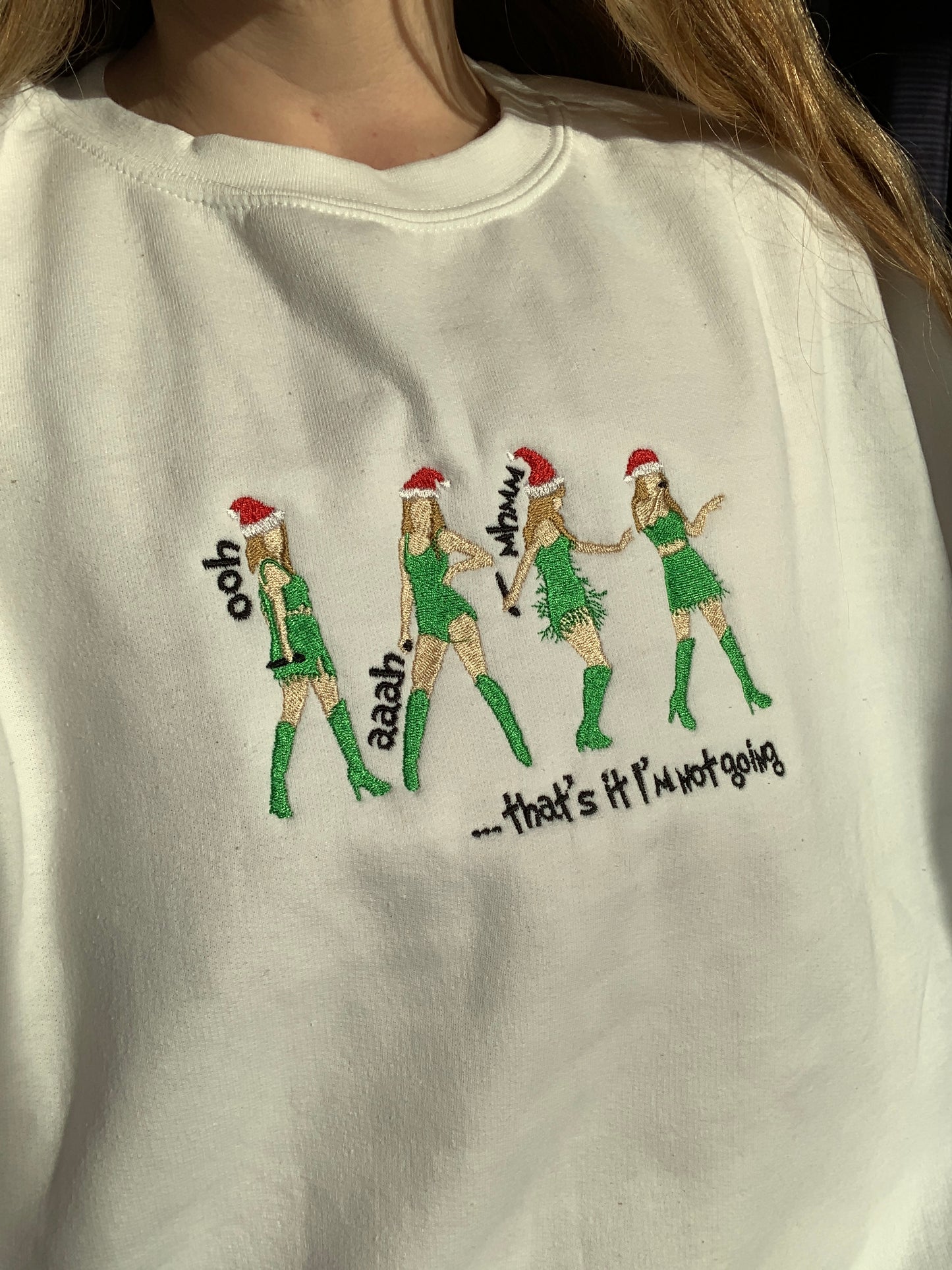 Swiftmas Grinch, Embroidered sweatshirt