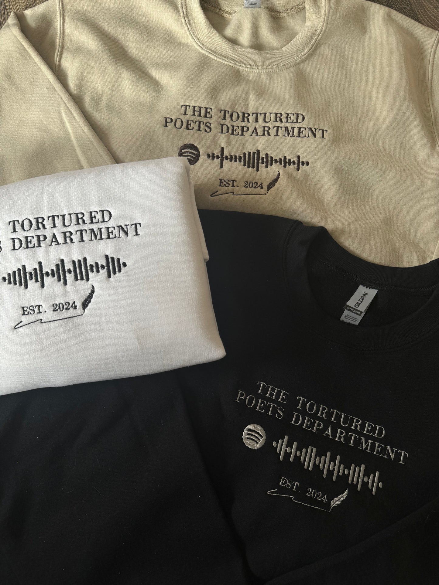 Too good to go! - TTPD, Spotify Song Code, EMBROIDERED , Crewneck Sweatshirt