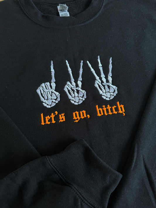 1, 2, 3 let's go, bitch - Halloween Swiftie crewneck