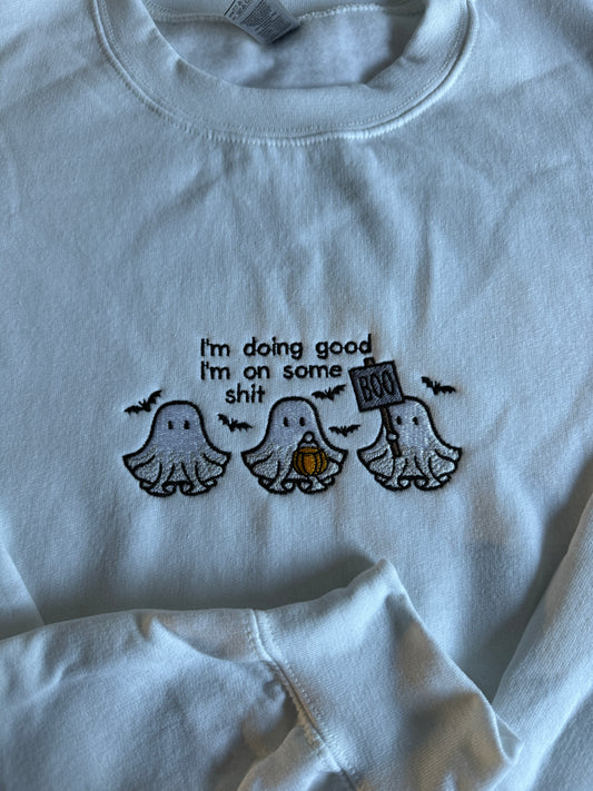 I'm doing good I'm on some BOO shit - Halloween Swiftie crewneck