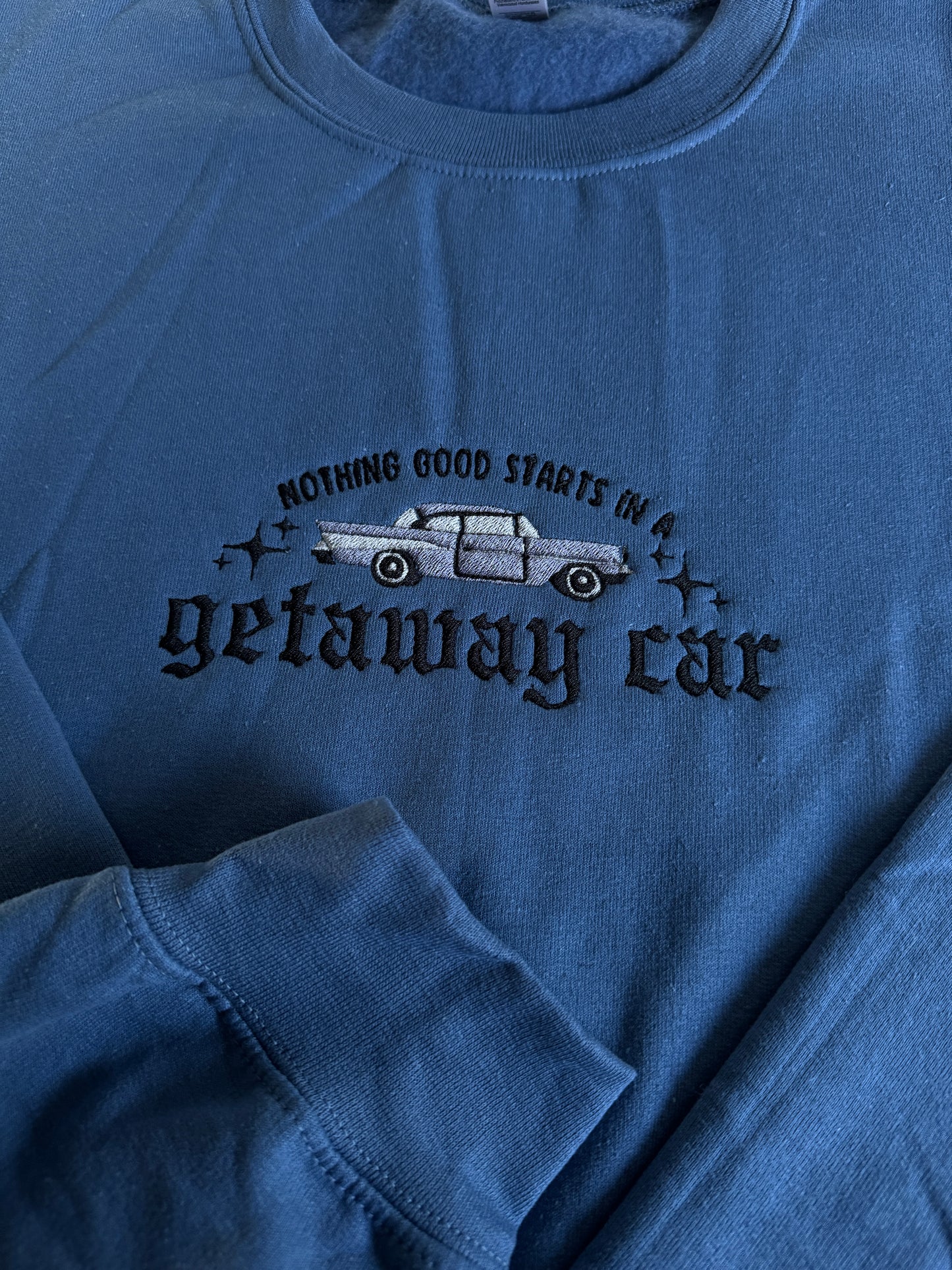 Getaway Car, reputation, the eras tour, EMBROIDERED Crewneck Sweatshirt