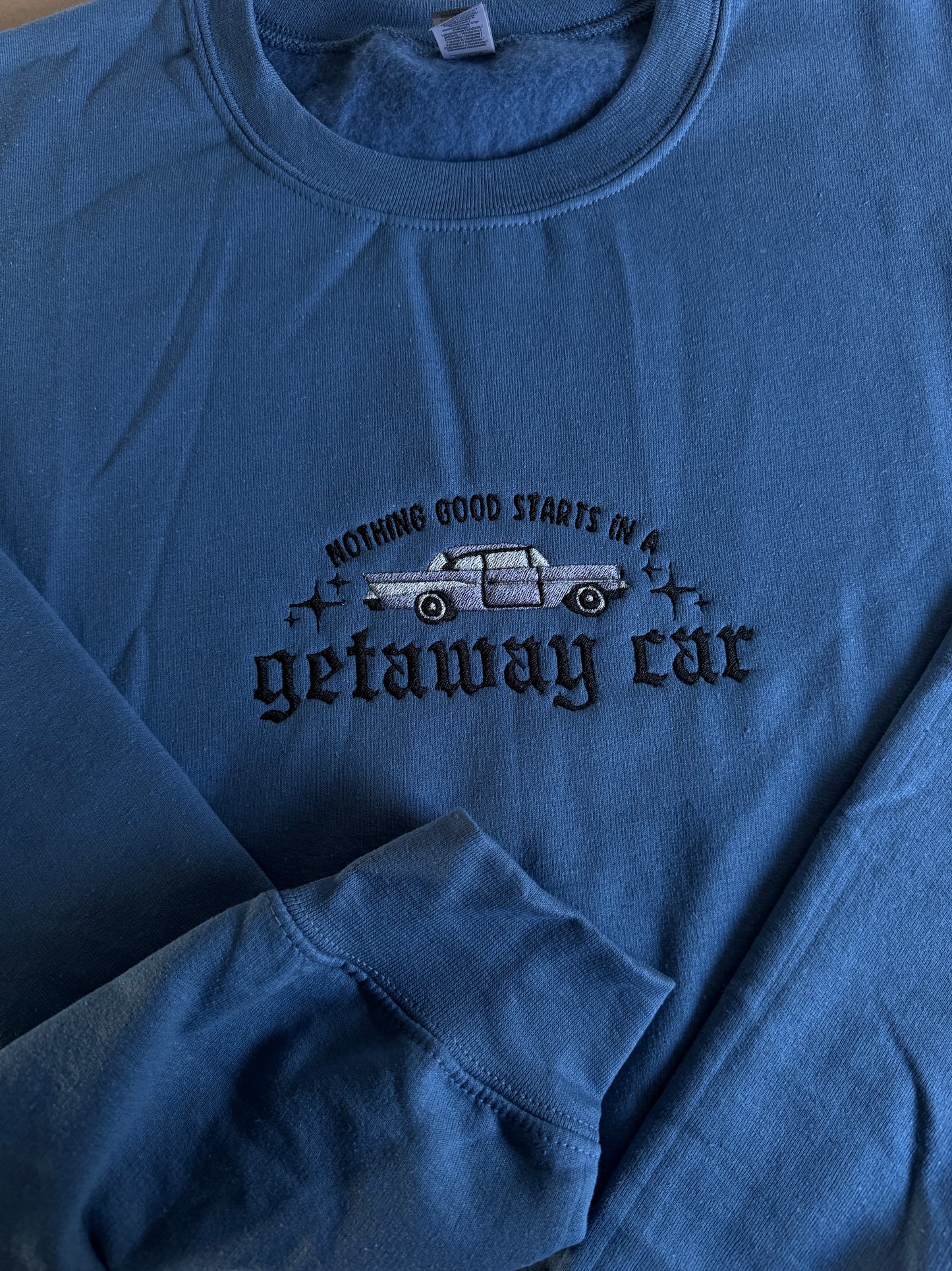 Getaway Car, reputation, the eras tour, EMBROIDERED Crewneck Sweatshirt