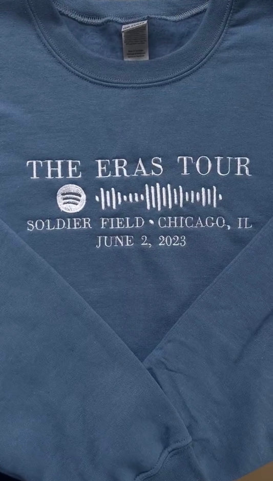 The Eras Tour, song code, CUSTOMIZED, embroidered sweatshirt