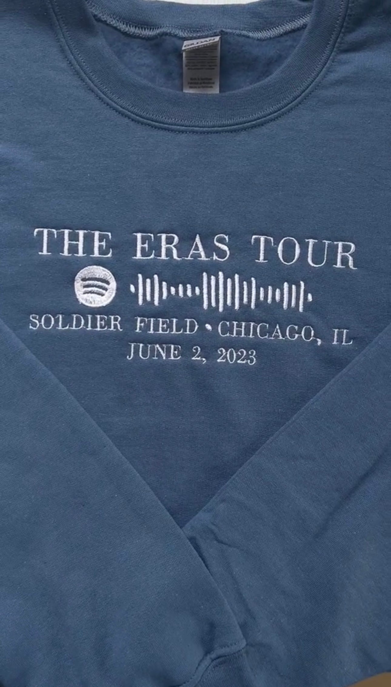 The Eras Tour, song code, CUSTOMIZED, embroidered sweatshirt