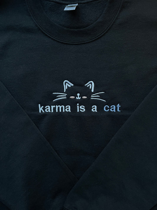 EMBROIDERED Karma - Karma is a cat - Midnights - sweatshirt