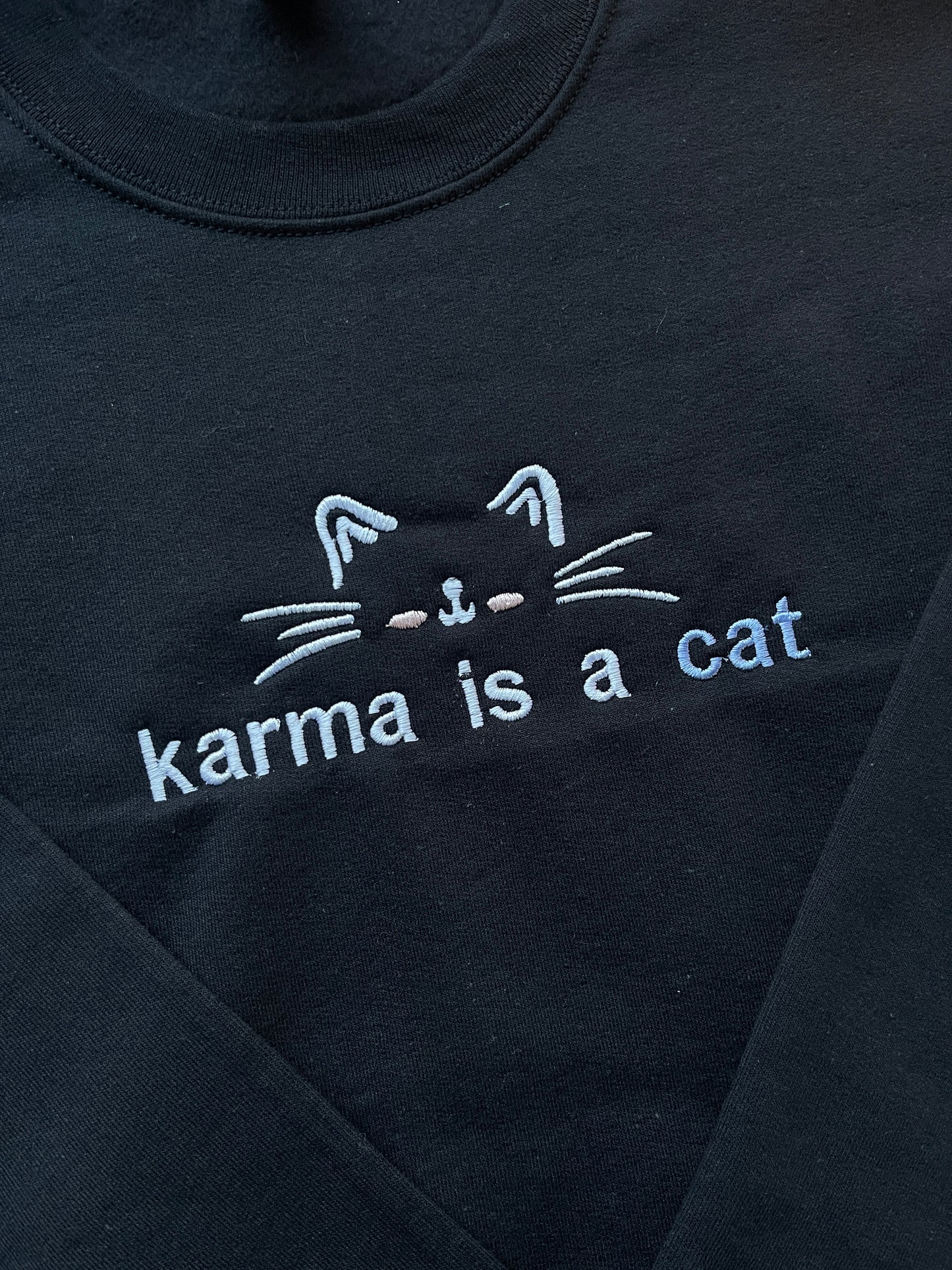 EMBROIDERED Karma - Karma is a cat - Midnights - sweatshirt