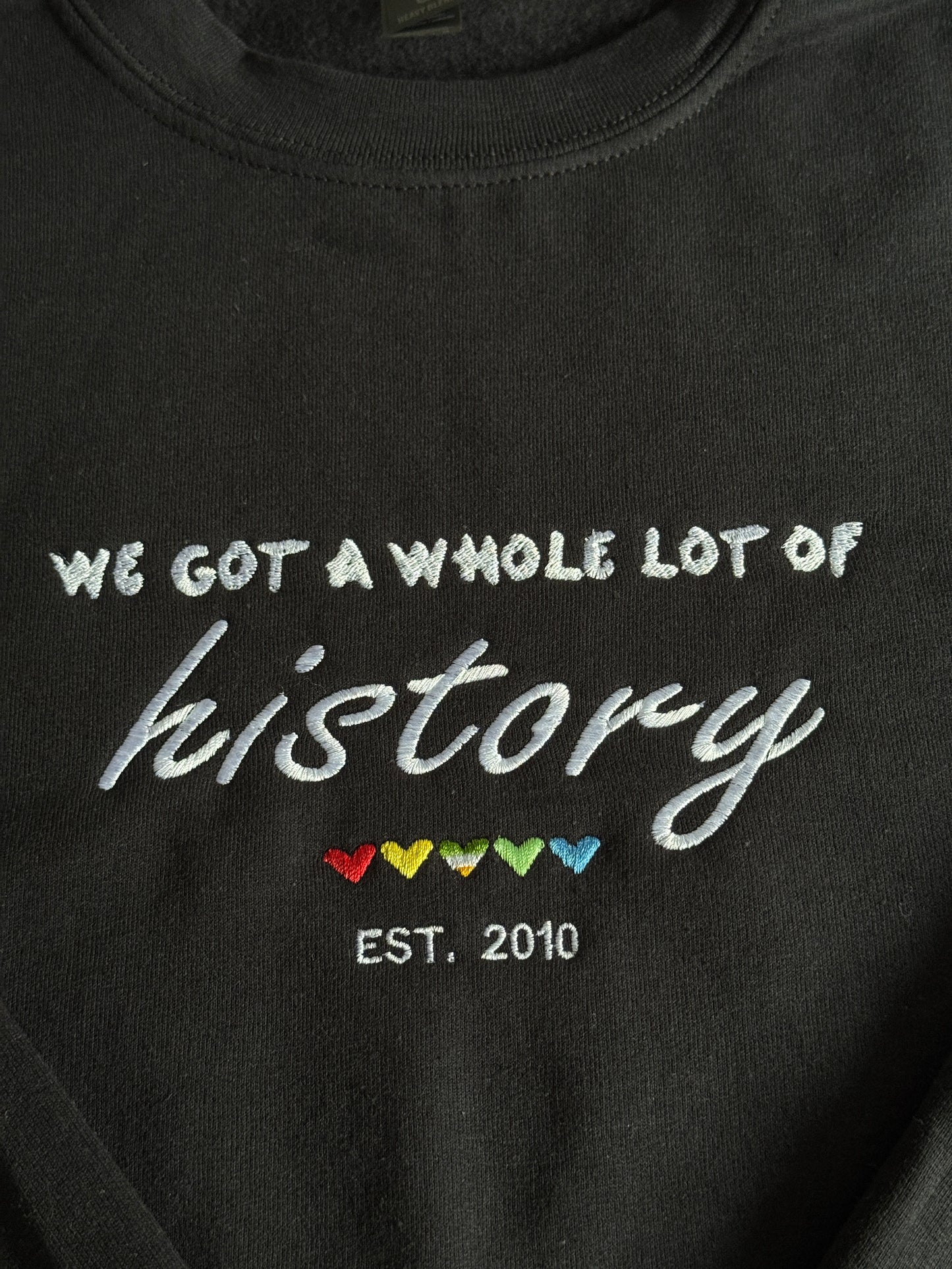 History, One Direction Embroidered Crewneck Sweatshirt