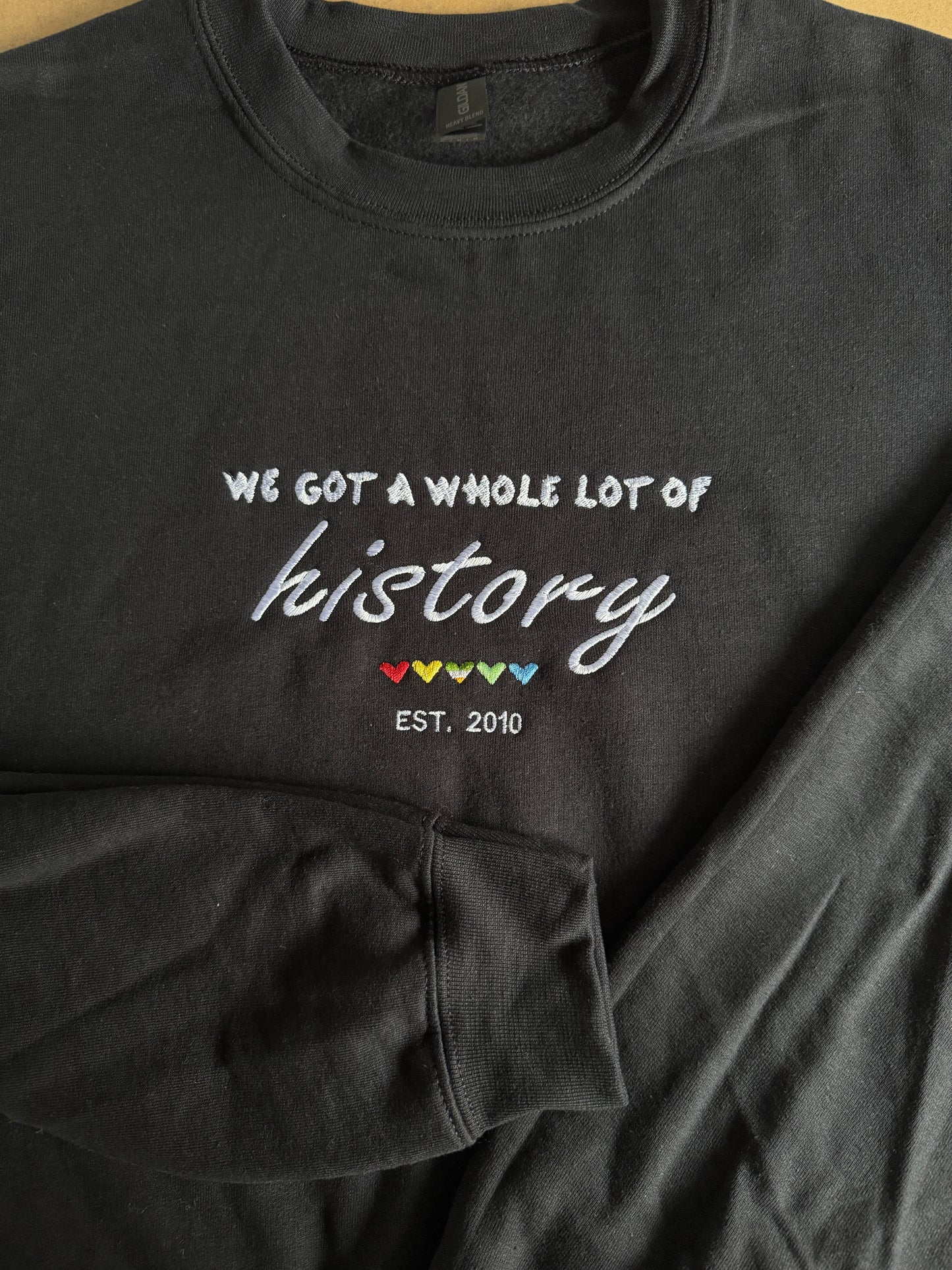 History, One Direction Embroidered Crewneck Sweatshirt