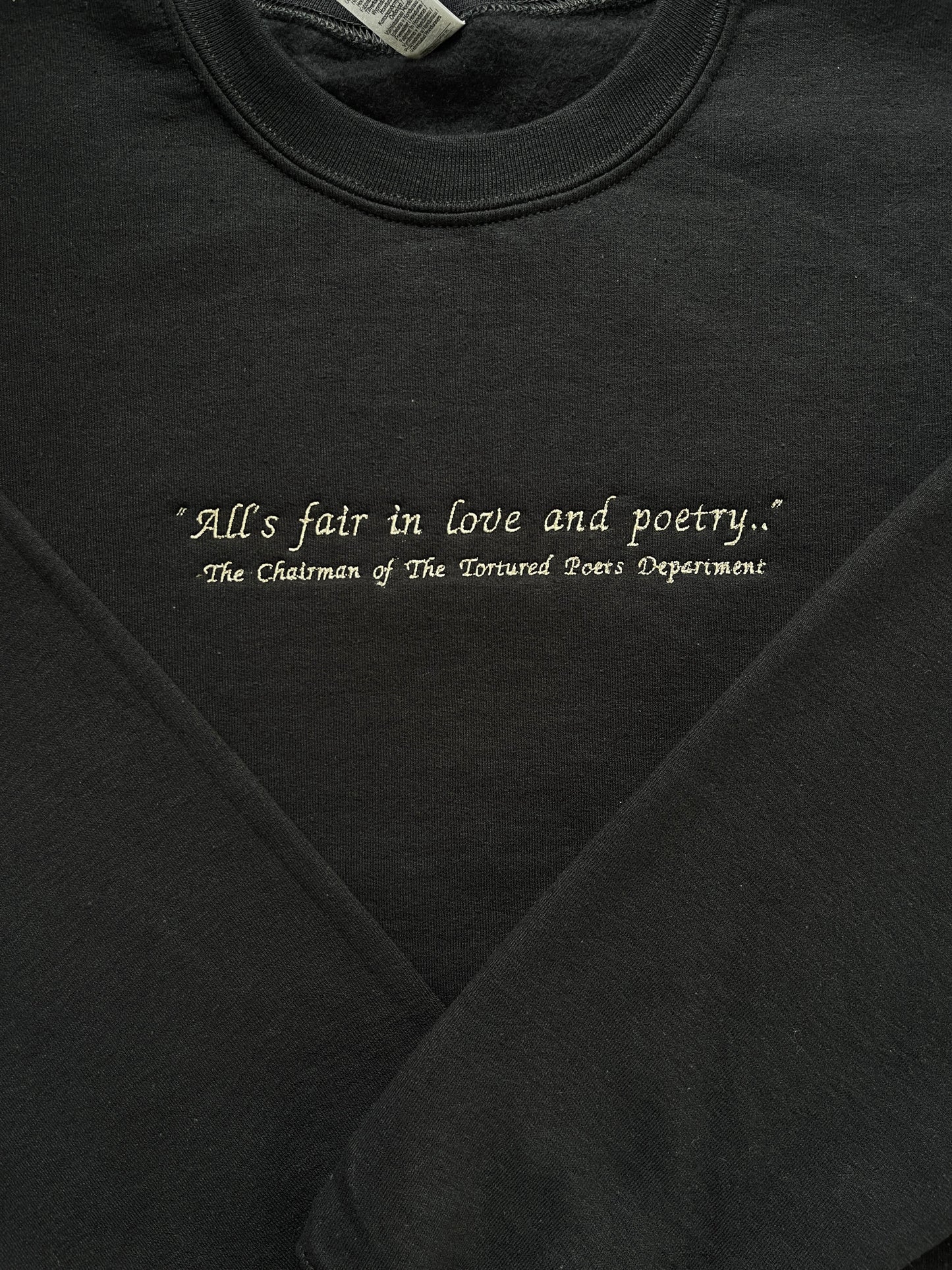 All's Fair in Love and Poetry, The Tortured Poets Department, EMBROIDERED , Crewneck Sweatshirt