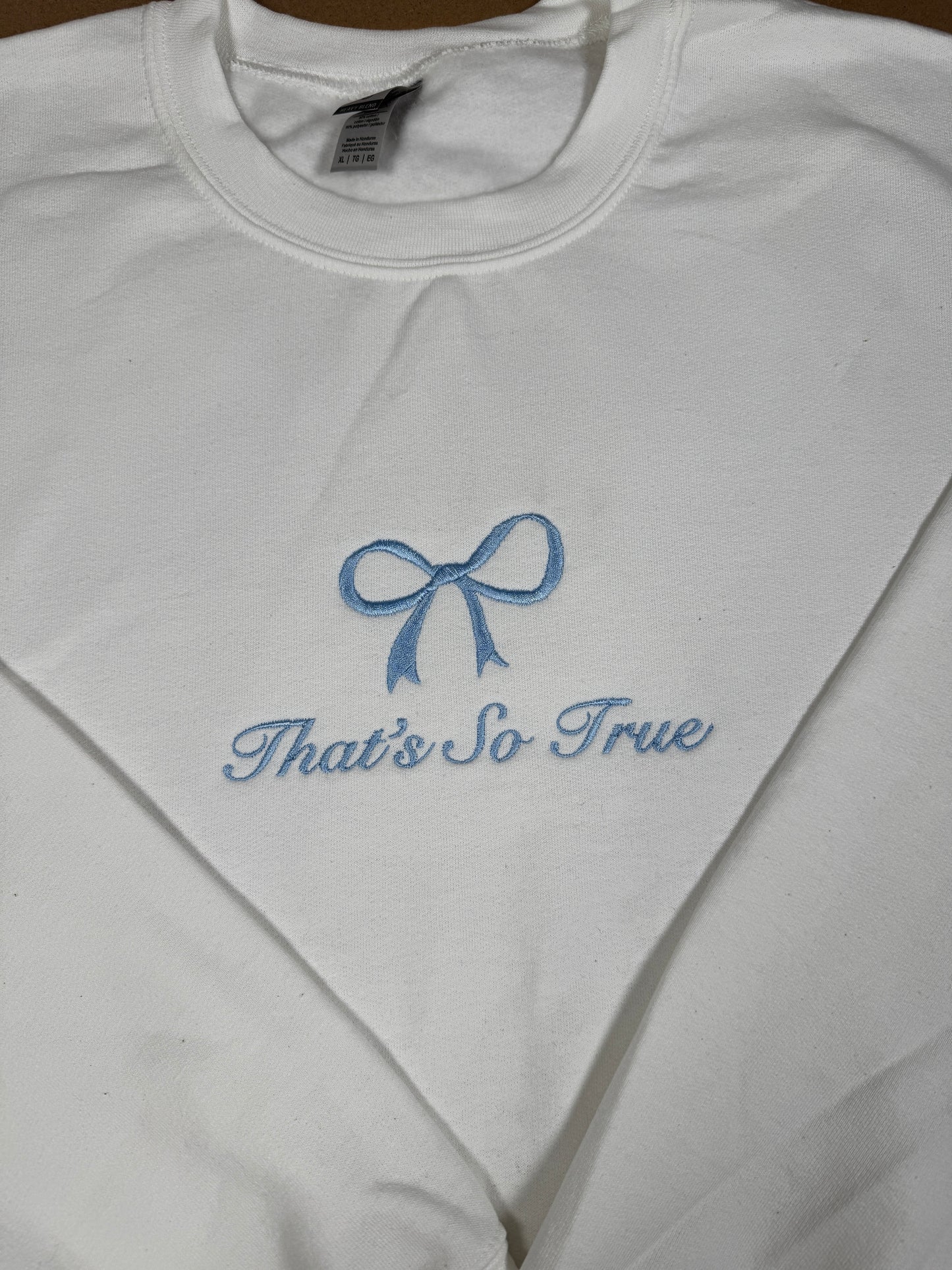 That's So True, Gracie Abrams, embroidered Crewneck Sweatshirt