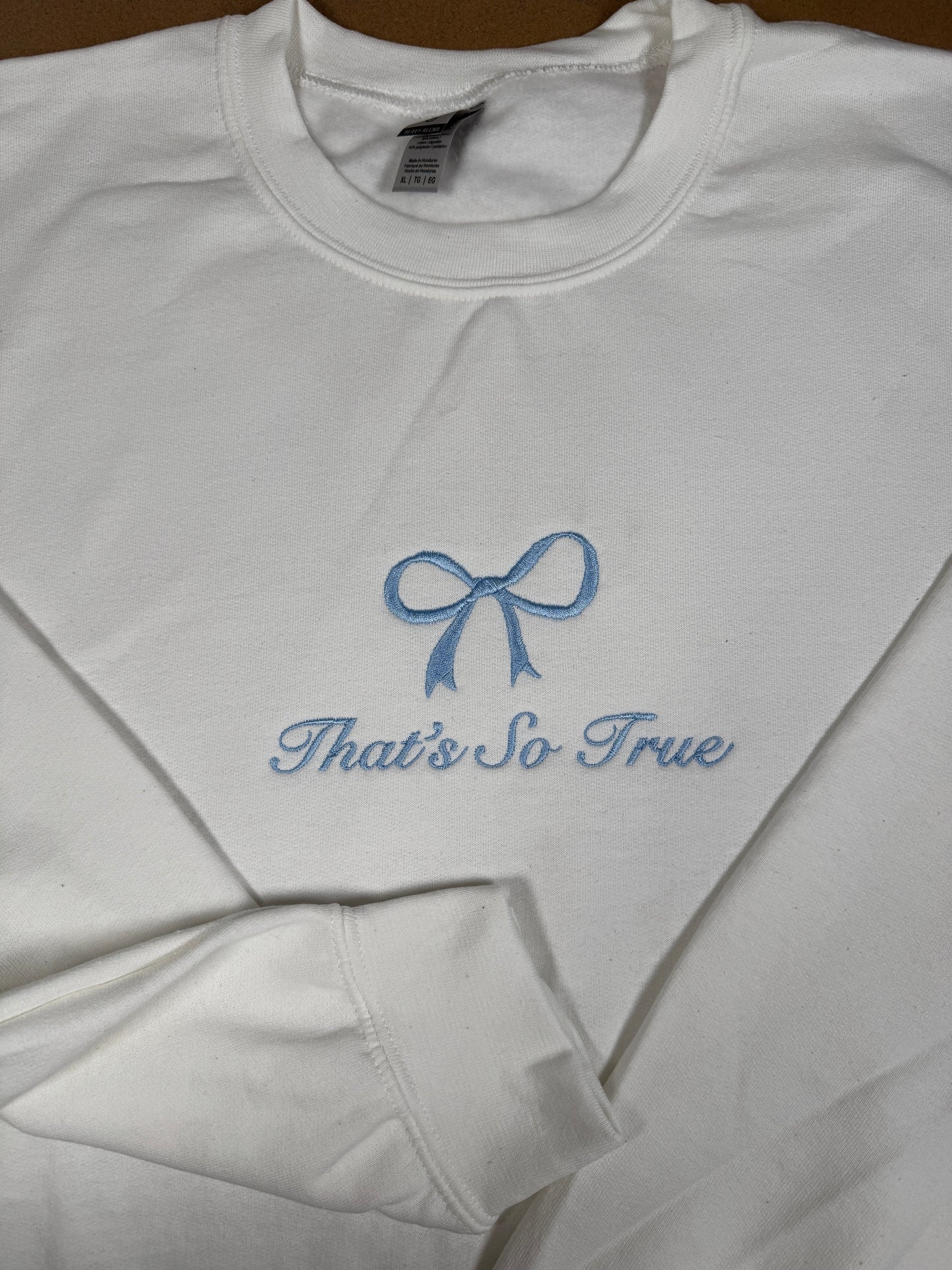 That's So True, Gracie Abrams, embroidered Crewneck Sweatshirt