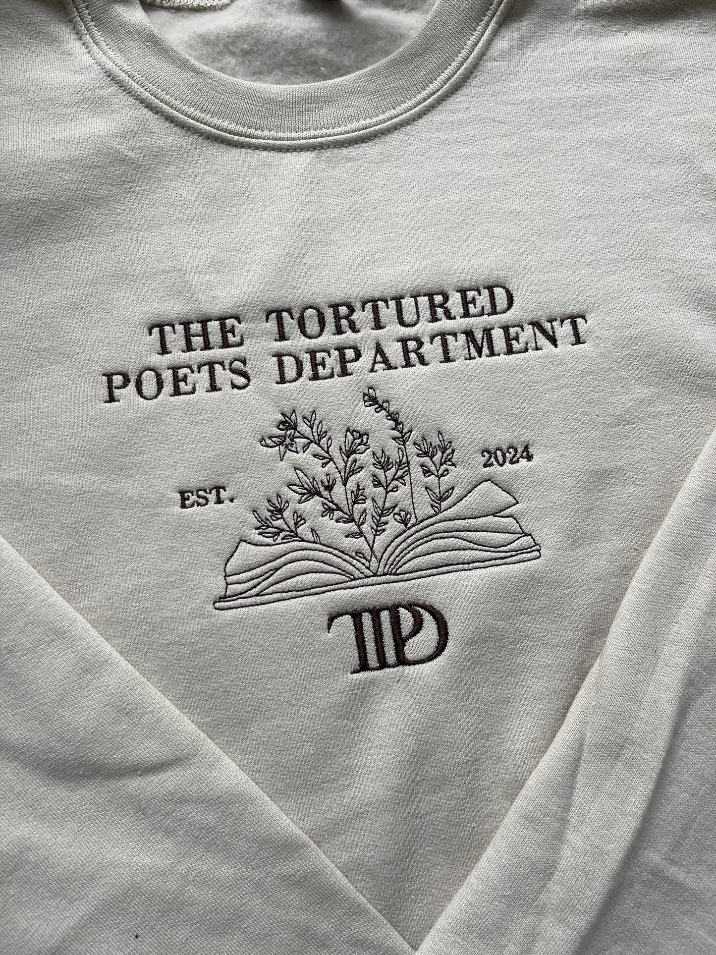 The Tortured Poets Department, EMBROIDERED , Crewneck Sweatshirt