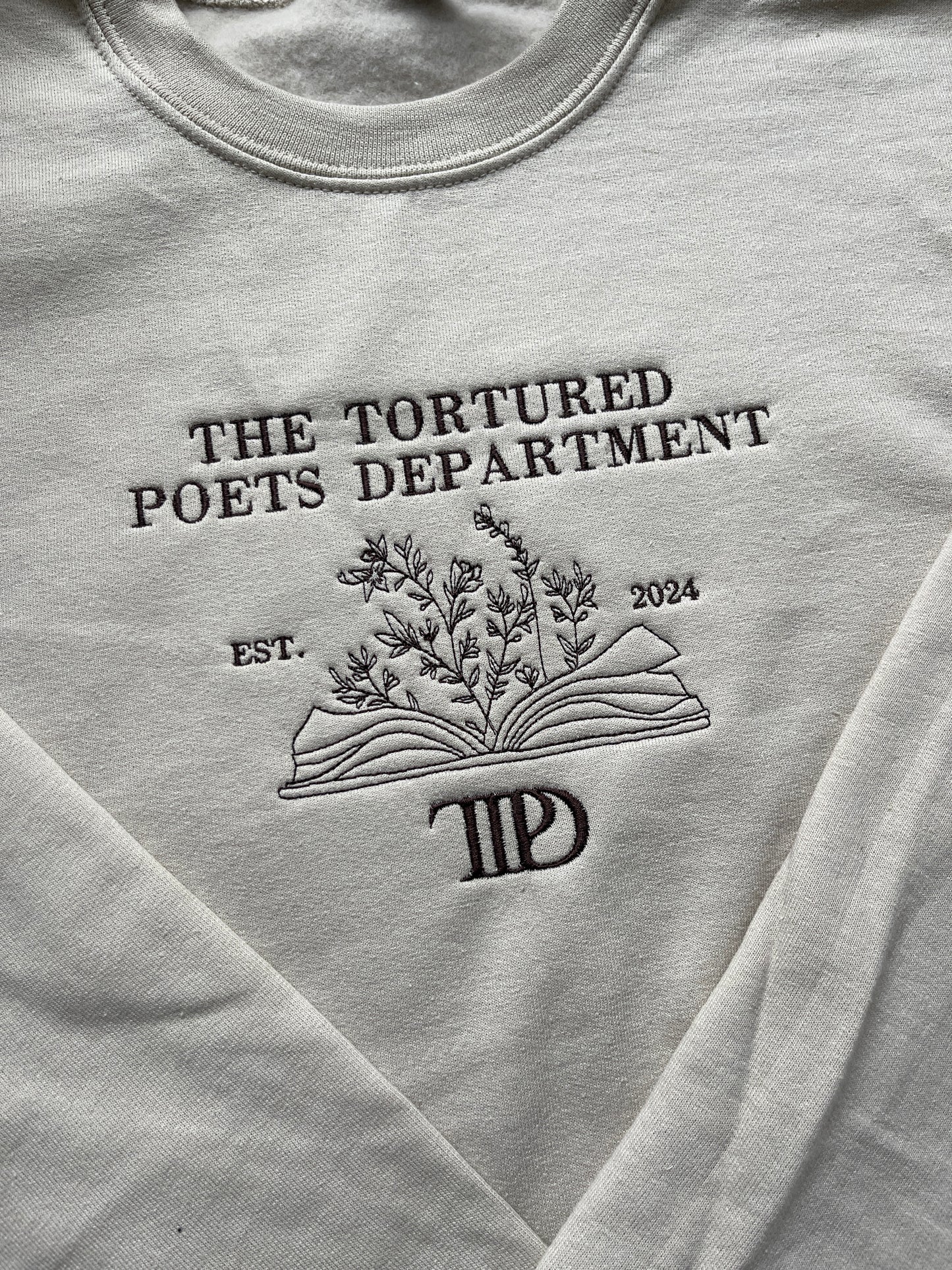 The Tortured Poets Department, EMBROIDERED , Crewneck Sweatshirt