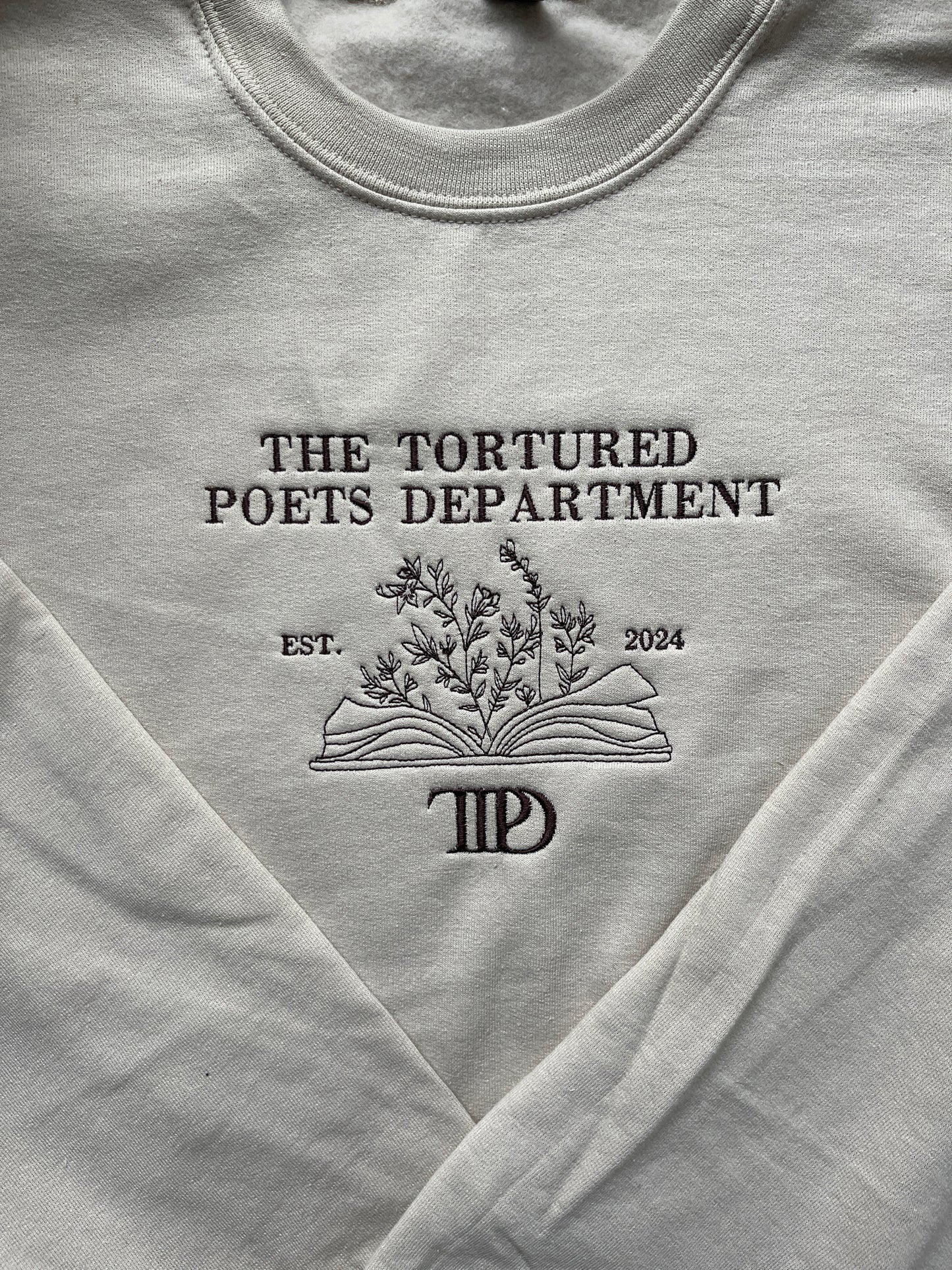 The Tortured Poets Department, EMBROIDERED , Crewneck Sweatshirt