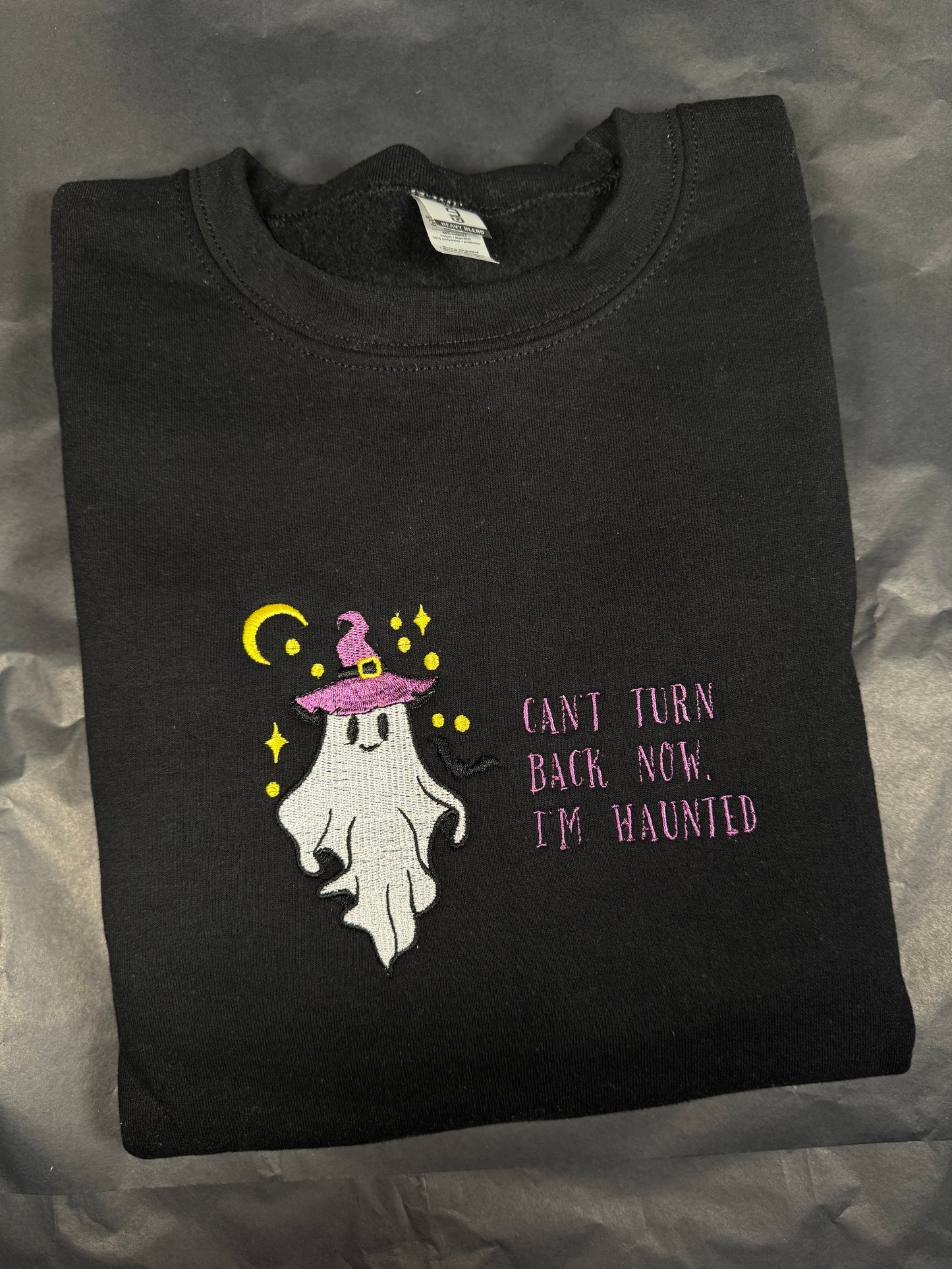 Too good to go! - Haunted Halloween - EMBROIDERED Crewneck Sweatshirt