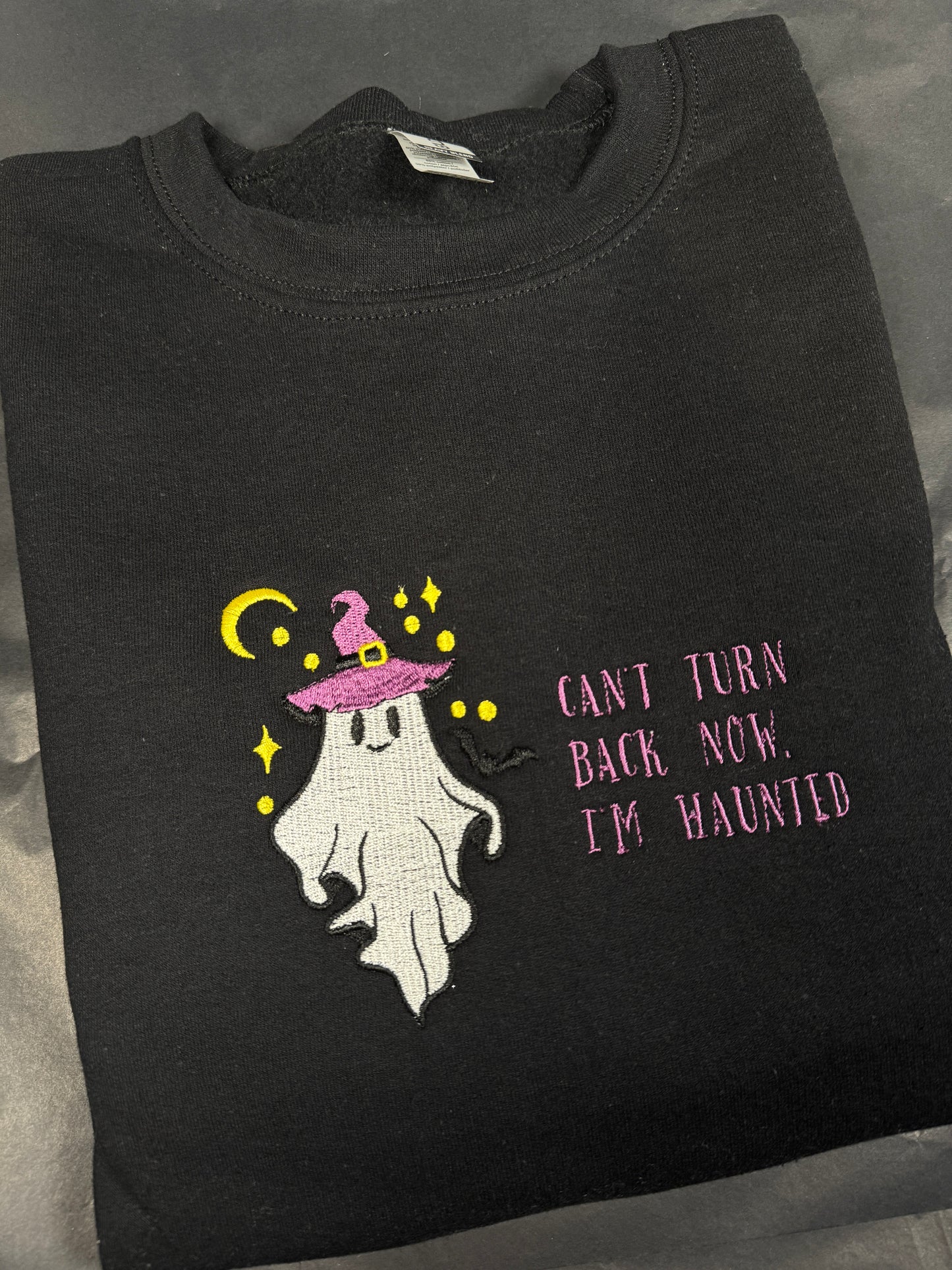 Too good to go! - Haunted Halloween - EMBROIDERED Crewneck Sweatshirt