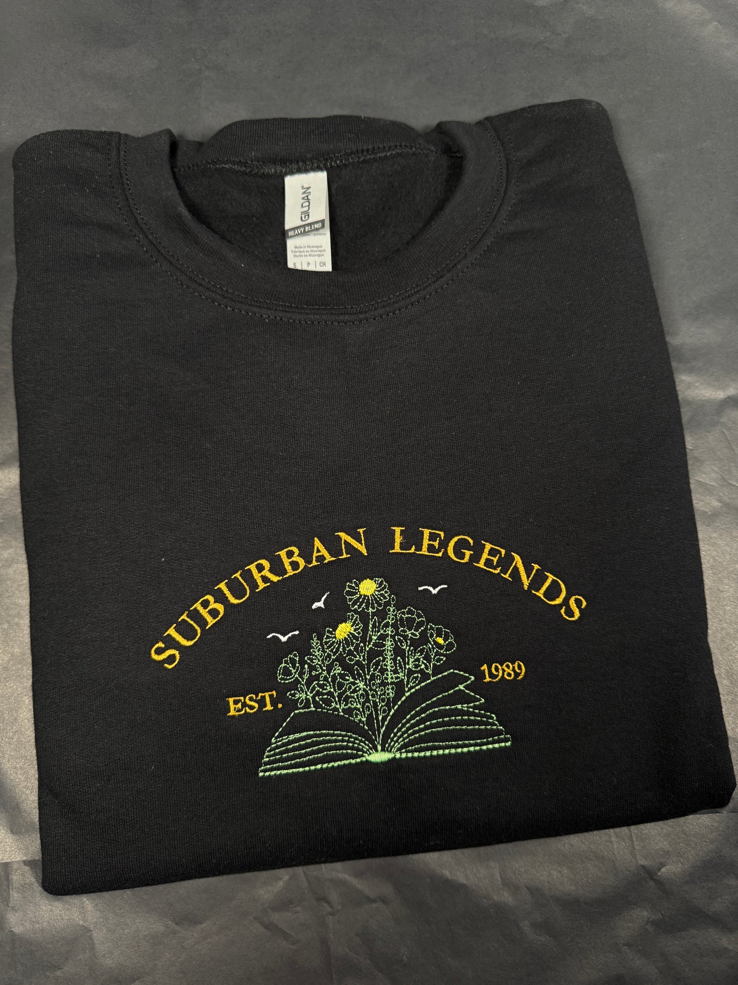 Too good to go! -  Suburban Legends - EMBROIDERED Crewneck Sweatshirt