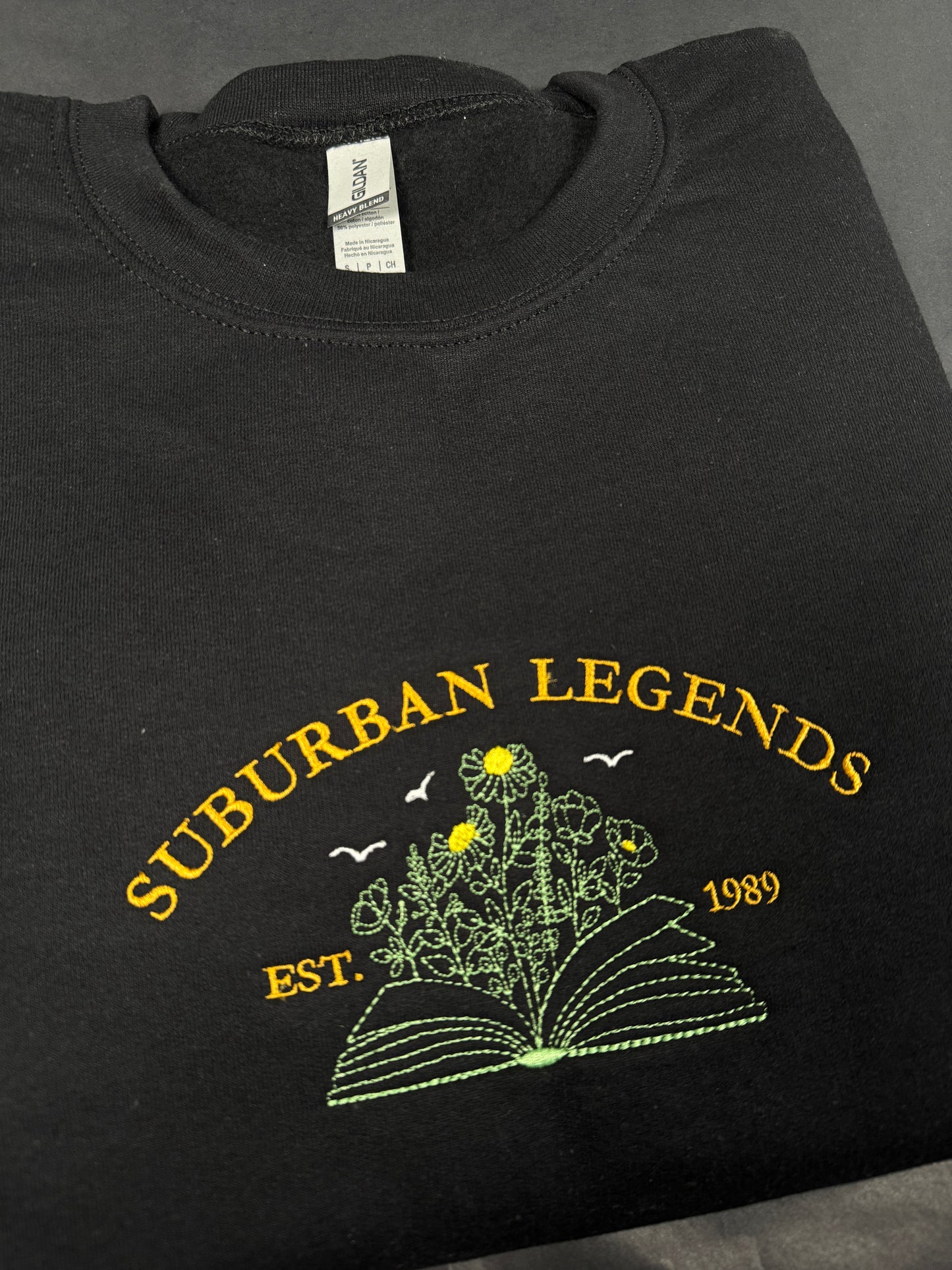 Too good to go! -  Suburban Legends - EMBROIDERED Crewneck Sweatshirt