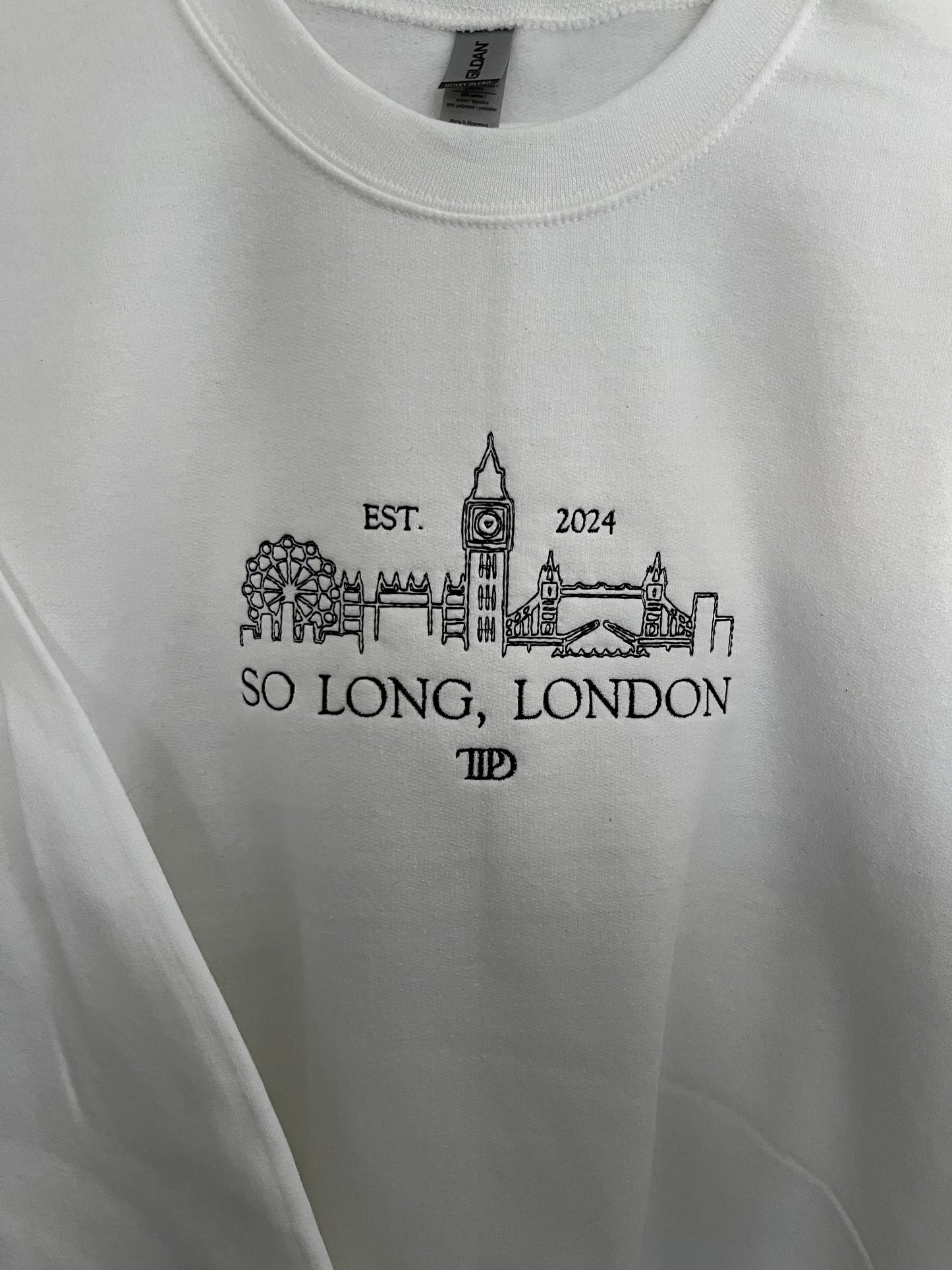 So Long London, The Tortured Poets Department, EMBROIDERED , Crewneck Sweatshirt