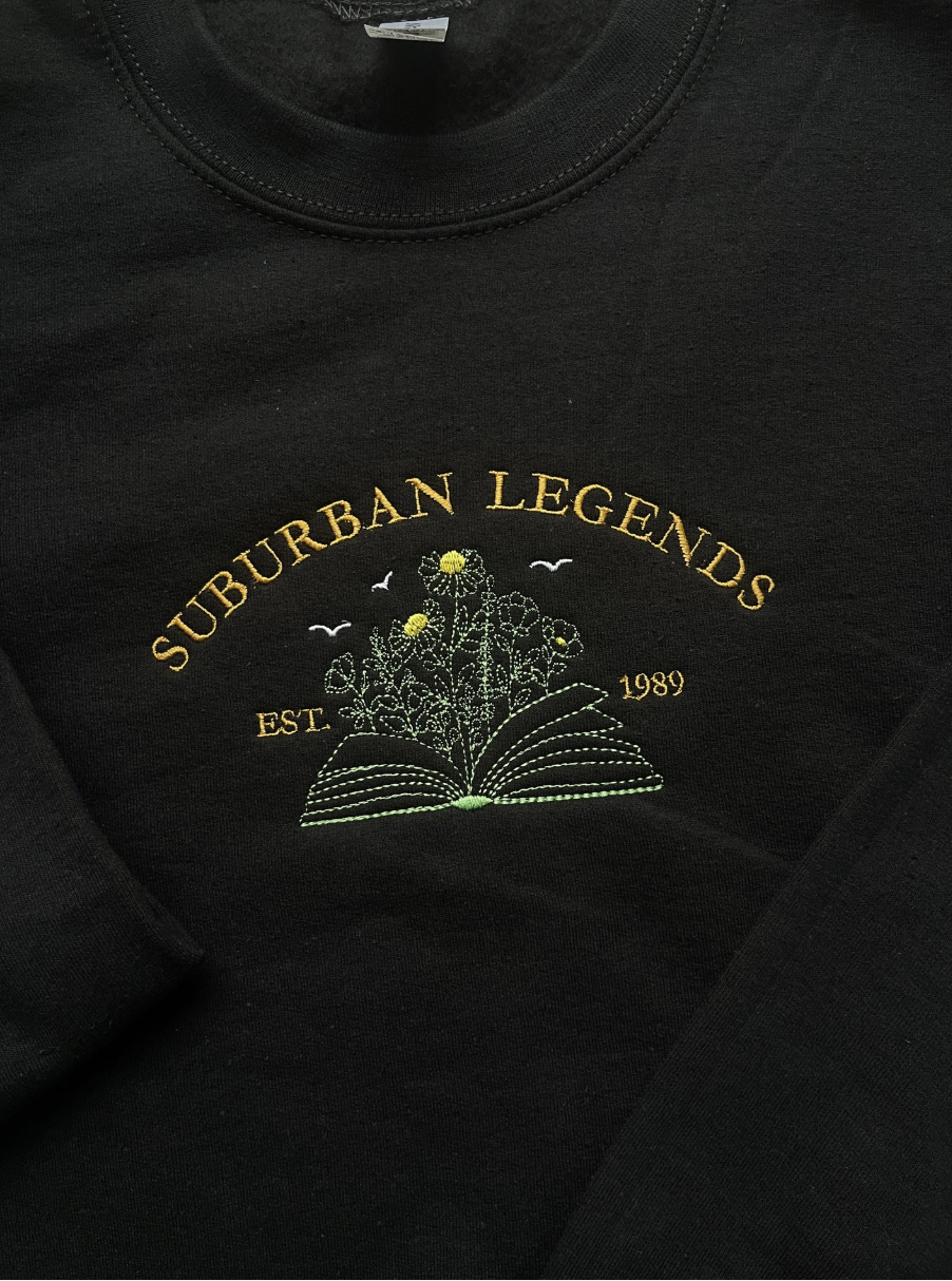 Too good to go! -  Suburban Legends - EMBROIDERED Crewneck Sweatshirt