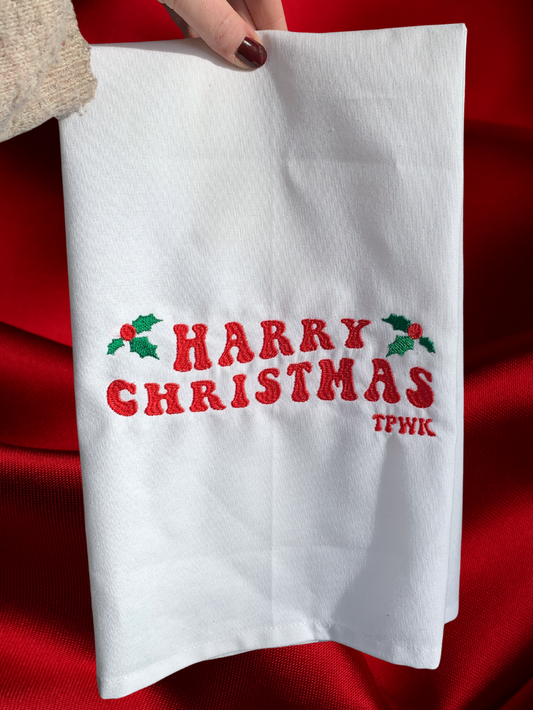 Harry Christmas Tea Towel
