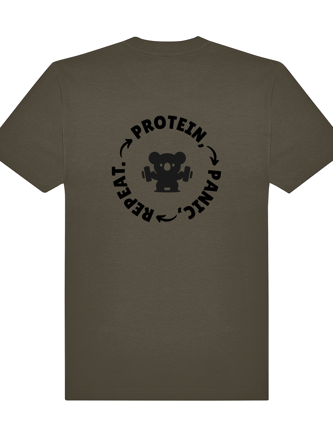 Protein, Panic, Repeat. – Oversized Gym Tee (Unisex)