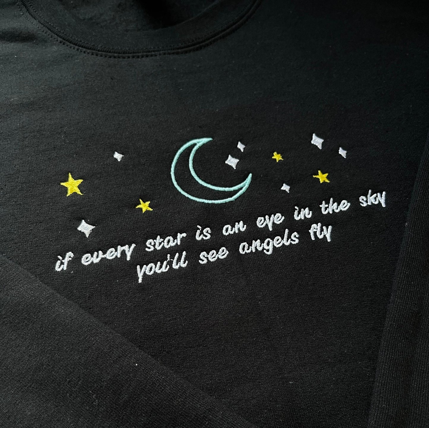 EMBROIDERED , Angels fly , Louis Tomlinson , faith in the future , Embroidered , Crewneck , Sweatshirt