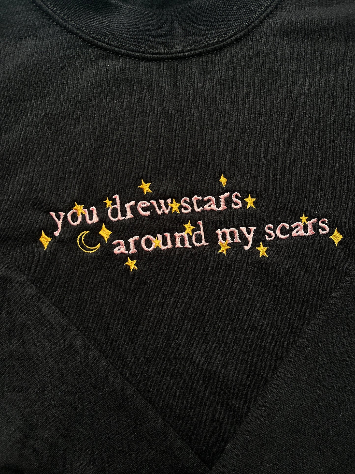 cardigan, you drew stars around my scars, the eras tour, EMBROIDERED Crewneck Sweatshirt