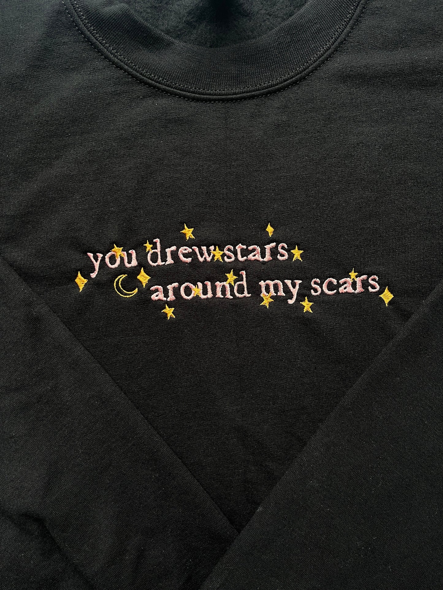 cardigan, you drew stars around my scars, the eras tour, EMBROIDERED Crewneck Sweatshirt